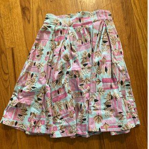 PUG / Pinup Girl Little Jun Skirt in pink Tiki Tiles - M